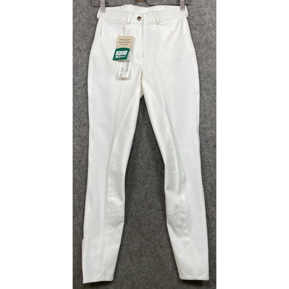 Dover Saddlery Breeches Womens 24 White Riding Sport Basic Full Seat Pants New